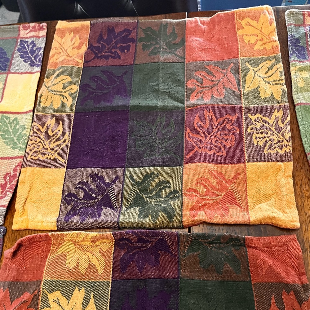 8 - 100% Cotton Napkins, Fall Autumn Thanksgiving